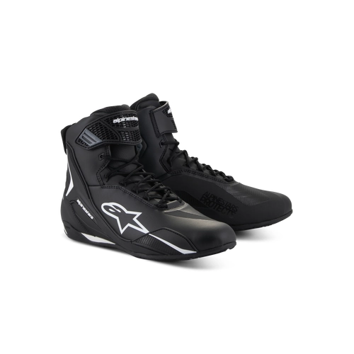 ALPINESTARS FASTER V4 RIDE SHOE BLACK WHITE 7 (39)