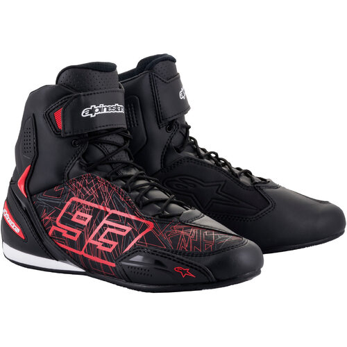 ALPINESTARS AUSTIN RIDING SHOE BLACK RED WHITE 9 (42)