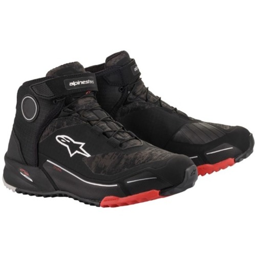 ALPINESTARS CR-X DRYSTAR RIDING SHOES BLACK CAMO RED 9