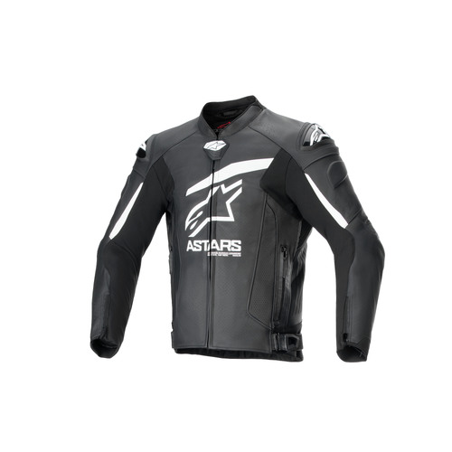 ALPINESTARS GP PLUS R V4 AIRFLOW LEATHER JACKET BLACK WHITE 50