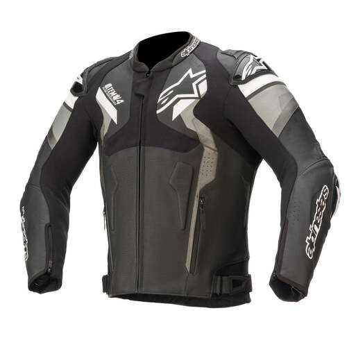 ALPINESTARS ATEM V4 LEATHER JACKET BLACK GRAY WHITE 48
