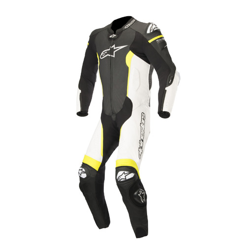 ALPINESTARS MISSILE TECH-AIR COMPATIBLE SUIT BLACK WHITE FLURO YELLOW 60
