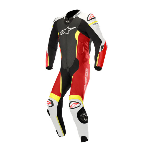 ALPINESTARS MISSILE TECH-AIR COMPATIBLE SUIT BLACK WHITE FLURO RED YELLOW 48