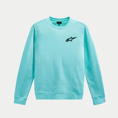 ALPINESTARS AGELESS CHEST CREW FLEECE LIGHT AQUA L