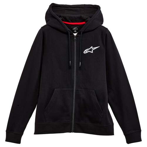 ALPINESTARS WOMENS AGELESS CHEST HOODIE BLACK WHITE XS