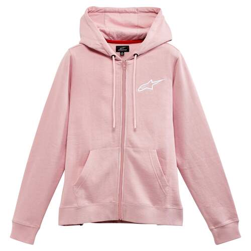 ALPINESTARS WOMENS AGELESS CHEST HOODIE PINK WHITE XS