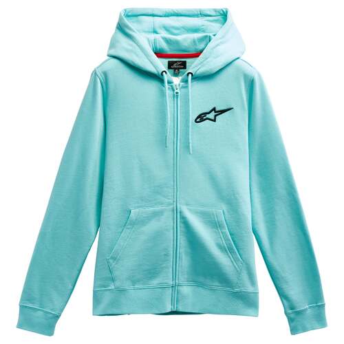 ALPINESTARS WOMENS AGELESS CHEST HOODIE LIGHT AQUA XS