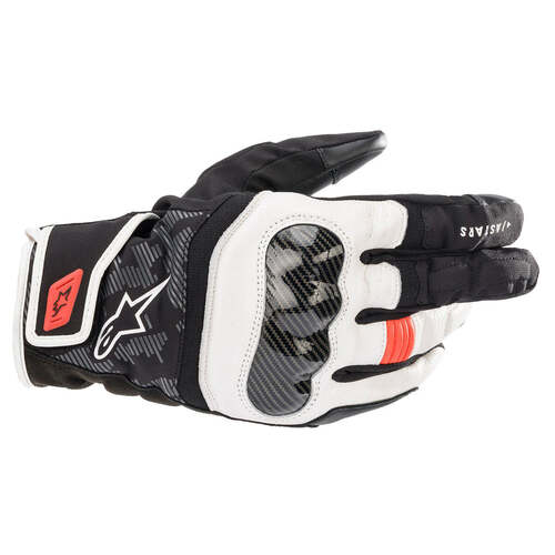 ALPINESTARS SMX Z DRYSTAR GLOVES BLACK WHITE FLURO RED 3XL