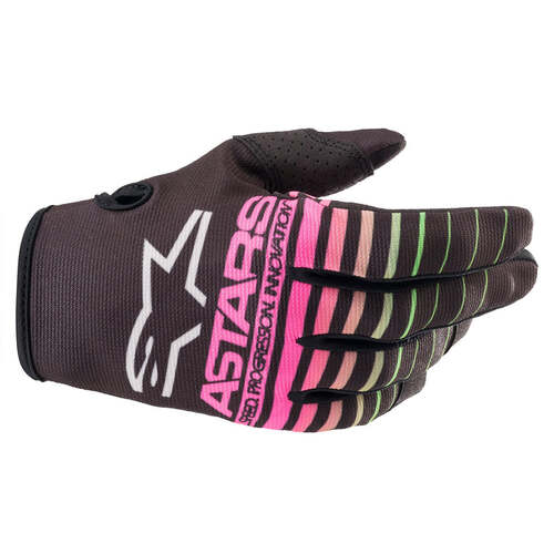 ALPINESTARS 2022 RADAR GLOVES BLACK GREEN FLURO PINK XXL