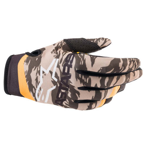 ALPINESTARS 2022 RADAR GLOVES MILTARY SAND CAMO TANGERINE M