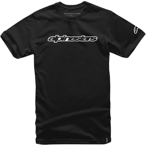 ALPINESTARS WORDMARK TEE BLACK WHITE LOGO S