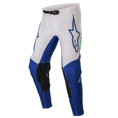 ALPINESTARS 2023 SUPERTECH RISEN PANTS BLUE RAY WHITE FLURO GREEN 36