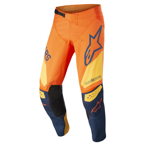 ALPINESTARS 2022 TECHSTAR FACTORY PANTS ORANGE BLUE YELLOW 36