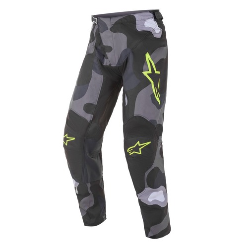 ALPINESTARS 2021 RACER TACTICAL PANTS GREY CAMO FLURO YELLOW 32