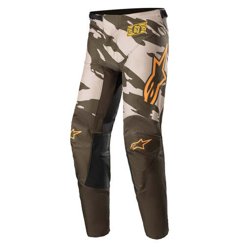 ALPINESTARS 2022 YOUTH RACER TACTICAL PANTS MILITARY SAND CAMO TANGERINE 22