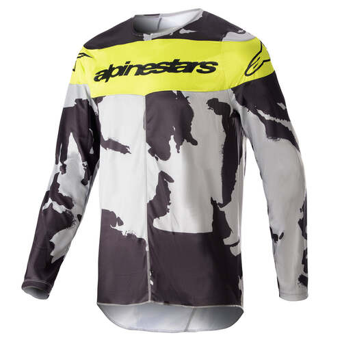ALPINESTARS 2023 RACER TACTICAL JERSEY CAST GRAY CAMO FLURO YELLOW L