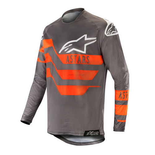 ALPINESTARS RACER FLAGSHIP JERSEY MID GRAY ANTHRACITE ORANGE FLURO S