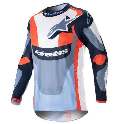 ALPINESTARS 2023 FLUID AGENT JERSEY NIGHT NAVY HOT ORANGE M