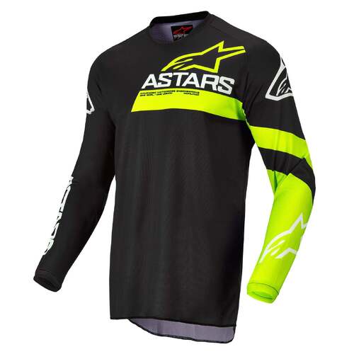 ALPINESTARS 2022 FLUID CHASER JERSEY BLACK FLURO YELLOW S