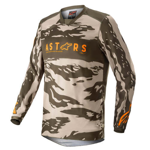 ALPINESTARS 2022 YOUTH RACER TACTICAL JERSEY MILITARY SAND CAMO TANGERINE M