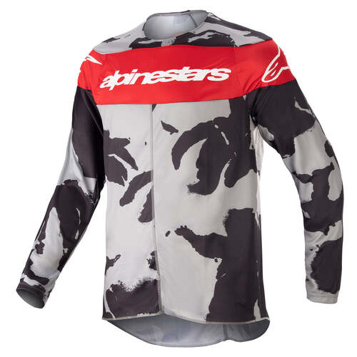 ALPINESTARS 2023 YOUTH RACER TACTICAL JERSEY CAST GRAY CAMO MARS RED L