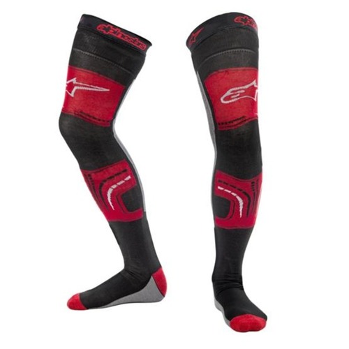 ALPINESTARS KNEE BRACE SOCK RED BLACK GREY L/XXL 10-14