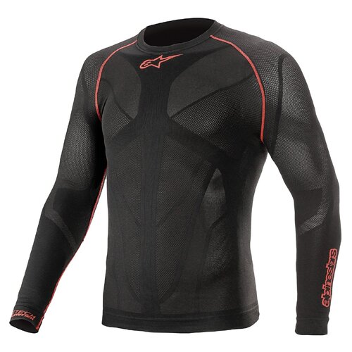 ALPINESTARS RIDE TECH V2 SUMMER LONG SLEEVE TOP BLACK RED M/L