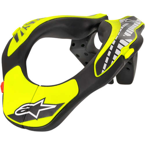 ALPINESTARS YOUTH NECK SUPPORT AGES 8-14YRS BLACK FLURO YELLOW