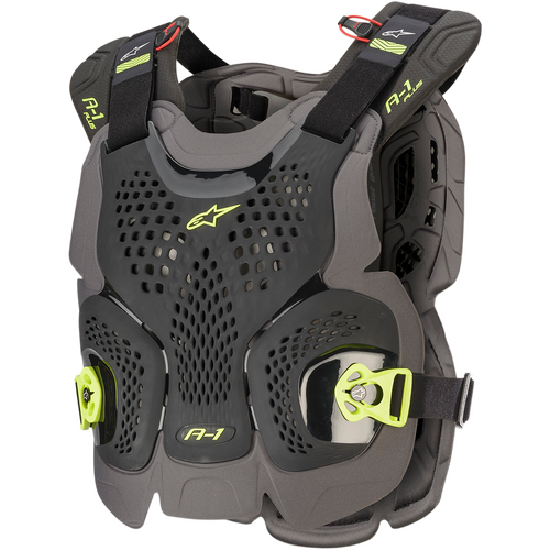 ALPINESTARS A1 PLUS CHEST GUARD BLACK FLURO YELLOW M/L
