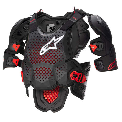 ALPINESTARS A10 V2 FULL CHEST PROTECTOR ANTHRACITE BLACK RED M/L