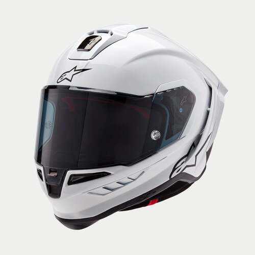 ALPINESTARS SUPERTECH SR10 SOLID WHITE GLOSS BLACK MATT HELMET XS