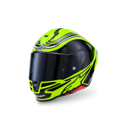 Alpinestars S-R7 Helmet Zeal Fluro Yellow Black White Gloss XS