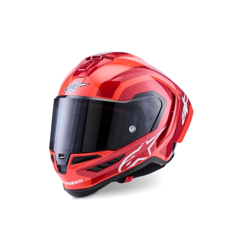 ALPINESTARS SUPERTECH SR10 ARIUS BLACK WHITE DOUBLE RED GLOSS HELMET XS