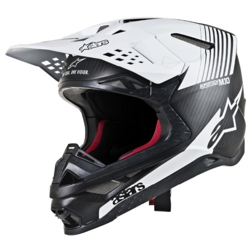 ALPINESTARS SUPERTECH S-M10 DYNO HELMET MATT BLACK CARBON WHITE XS