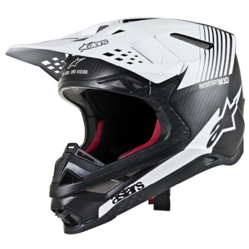 ALPINESTARS SUPERTECH S-M10 DYNO HELMET MATT BLACK CARBON WHITE S