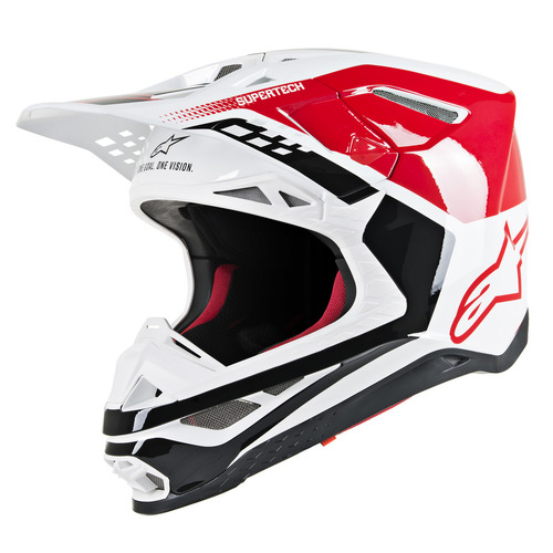 ALPINESTARS SUPERTECH S-M8 TRIPLE HELMET RED WHITE BLACK XL
