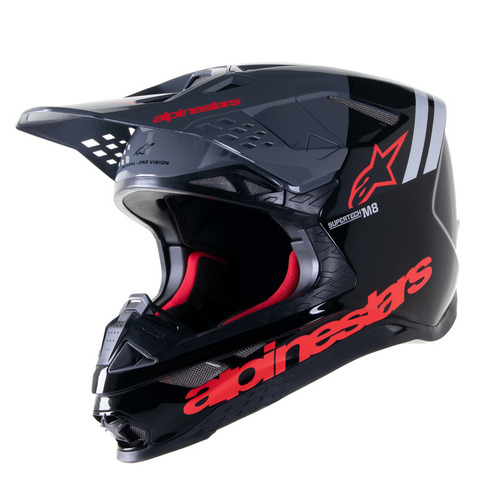 ALPINESTARS S-M8 RADIUM 2 GLOSS BLACK NEON RED XS