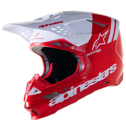 ALPINESTARS S-M8 RADIUM 2 GLOSS BRIGHT RED WHITE XS