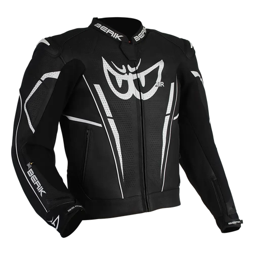 BERIK MONZA LEATHER JACKET BLACK WHITE 56