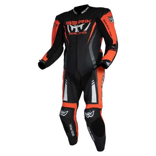 BERIK SICILY LEATHER RACE SUIT BLACK RED 56