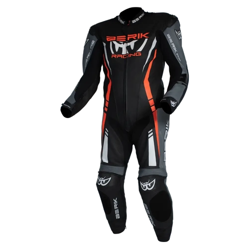 BERIK SICILY LEATHER RACE SUIT BLACK GREY RED 54