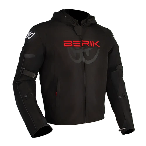 BERIK STAR HOODIE BLACK FLURO RED 52