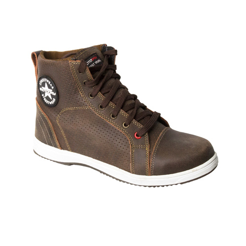MOTODRY URBAN LEATHER PERFORATED BOOT BROWN 42 (8) 