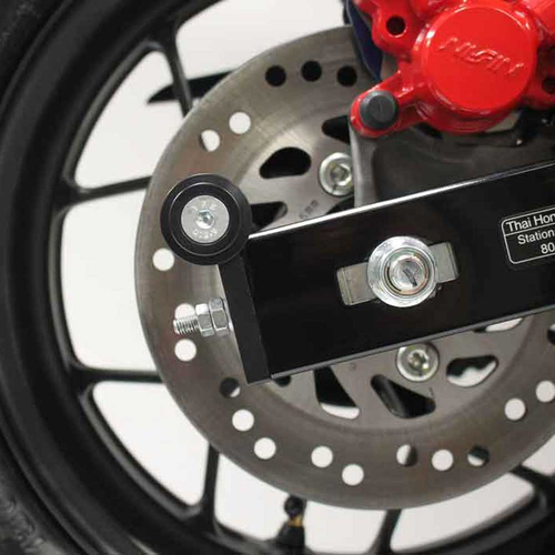 OGGY KNOBBS CHAIN ADJUSTER & PICK UP SPOOL HONDA GROM '14-20 - BLACK