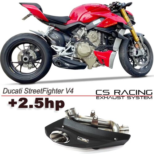 CS RACING SLIP ON EXHAUST - DUCATI STREETFIGHTER V4 '20-24