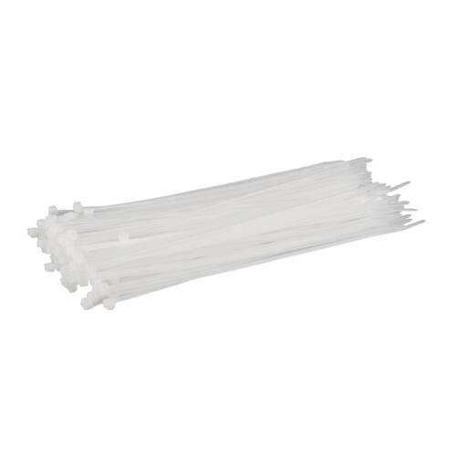 WHITES CABLE TIES 100 x 2.5mm (100/BAG) - WHITE
