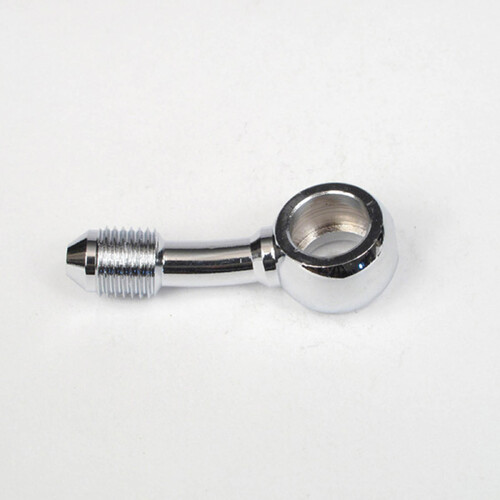 WHITES BRAKE FITTING 10mm BANJO - 15DEG - STEEL CHROME