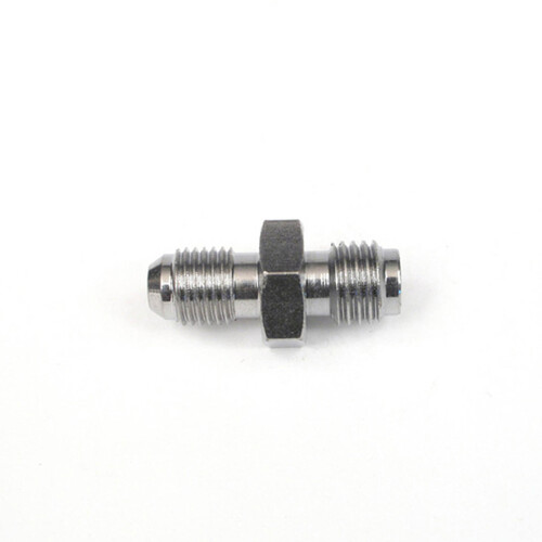 WHITES BRAKE FITTING MALE ADAPTOR 3/8-24TPI-10mm x 1.25 - STEEL CHROME