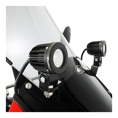 DENALI DASHBOARD-MOUNT LIGHT BRACKETS - KAWASAKI KLR650E '08-
