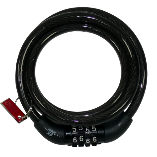 MOTORCYCLE SPECIALTIES COMBINATION CABLE LOCK 12MM X 1M